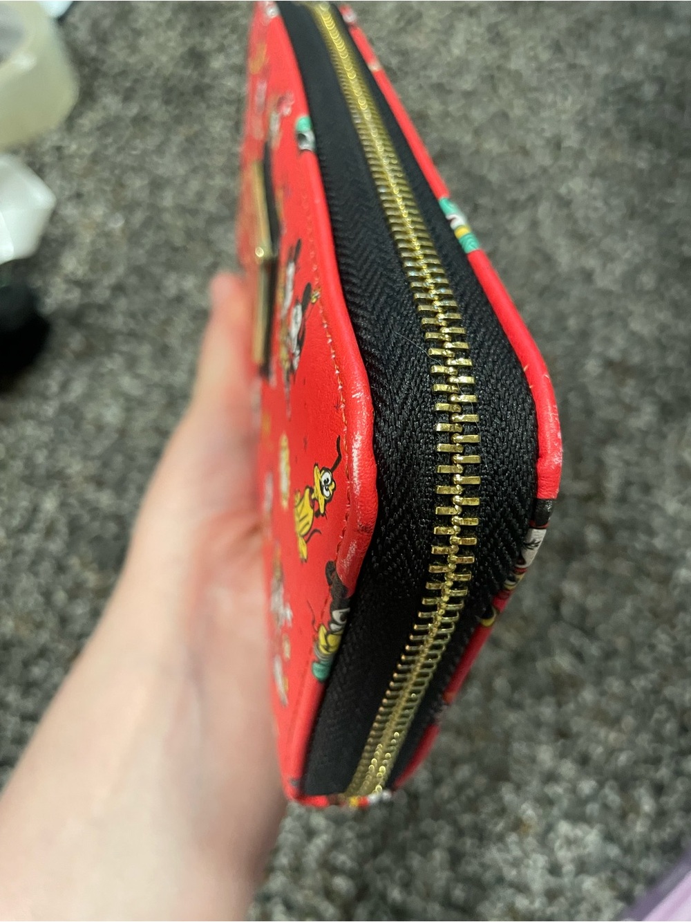 Loungefly Red Mickey & Minnie Zip-Around Wallet - Picture 5 of 10